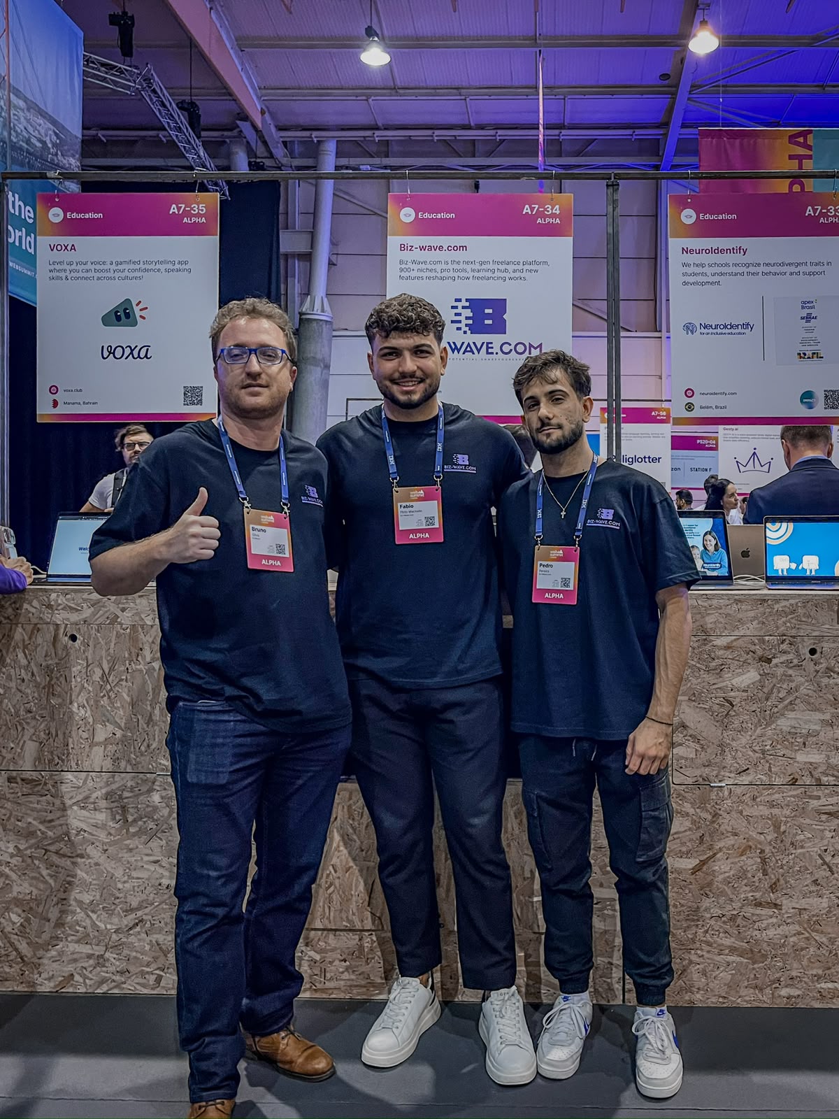 Biz-Wave team at Web Summit